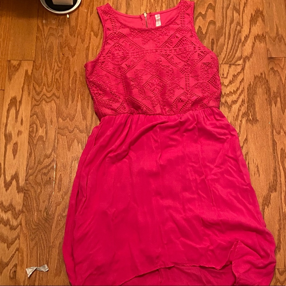 Xhilaration Pink Lace Top and Two-tiered Dress